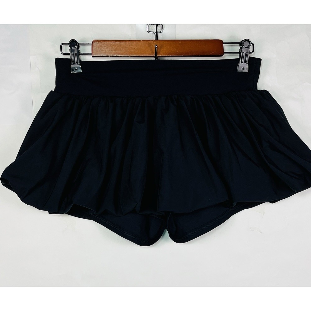 FP Movement Free People Womens M Black Dance All Day Bubble Skort Athletic Sport